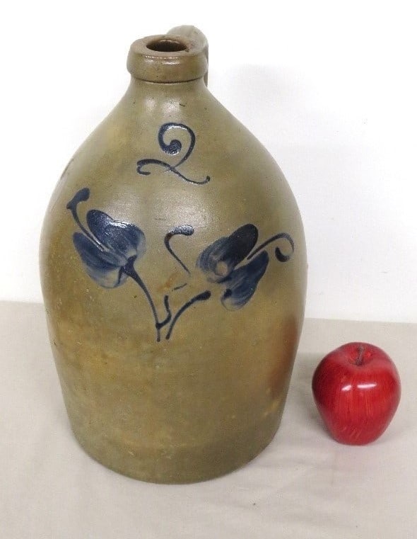 2 GALLON DOUBLE TULIP STONEWARE JUG