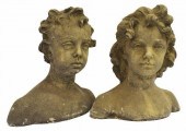 (2) GARDEN STATUARY CAST STONE