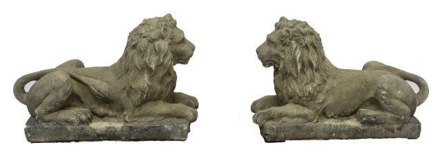 (2) GARDEN STATUARY CAST STONE
