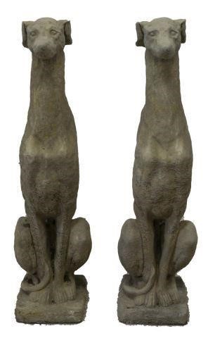(2) GARDEN STATUARY CAST STONE