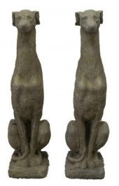 (2) GARDEN STATUARY CAST STONE