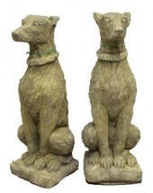 (2) GARDEN STATUARY CAST STONE