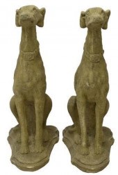 (2) GARDEN STATUARY CAST STONE