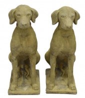 (2) GARDEN STATUARY CAST STONE