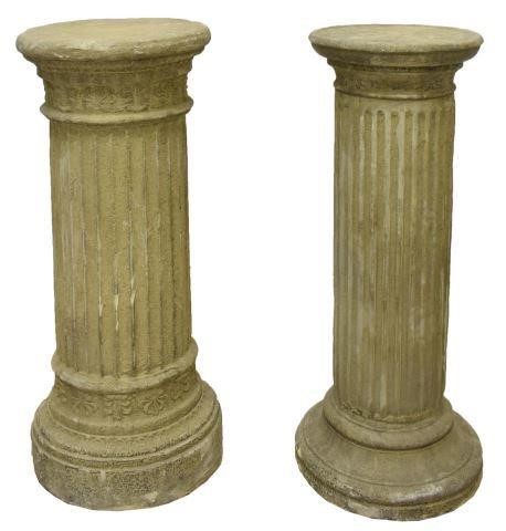 (2) GARDEN STATUARY CAST STONE
