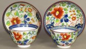 2 GAUDY DUTCH SINGLE ROSE PATT