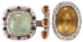 (2) GENT'S PITANGO SILVER GEMS