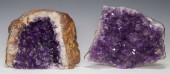(2) GEOLOGICAL AMETHYST GEODE