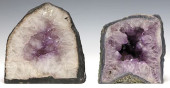 (2) GEOLOGICAL AMETHYST GEODES