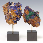 (2) GEOLOGICAL AZURITE SPECIME