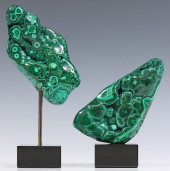 (2) GEOLOGICAL MALACHITE SPECI