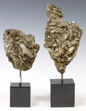 (2) GEOLOGICAL PYRITE SPECIMEN