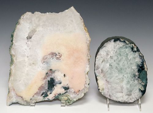 (2) GEOLOGICAL QUARTZ CRYSTAL