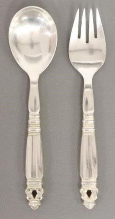 (2) GEORG JENSEN ACORN STERLING
