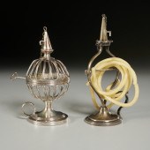 (2) GEORGE III SILVER WAX JACK