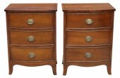 (2) GEORGIAN STYLE MAHOGANY BE