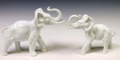 (2) GERMAN KPM PORCELAIN ELEPH