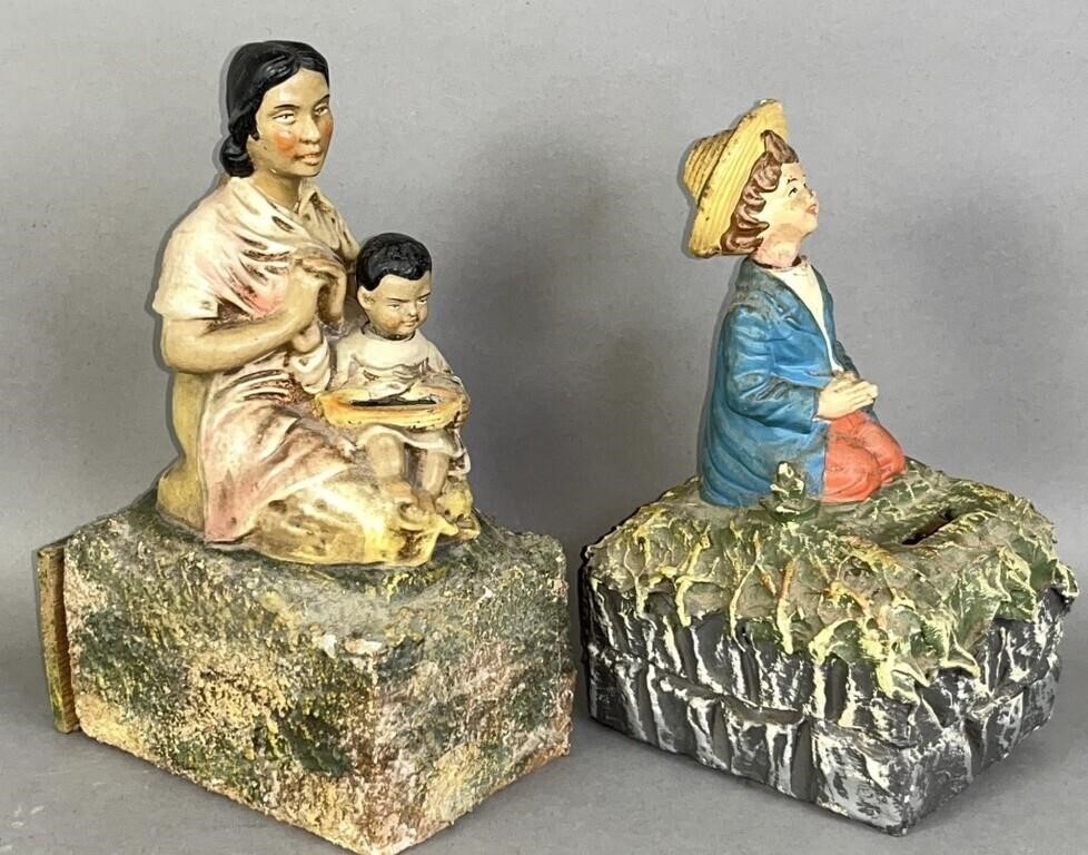 2 GERMAN PAPIER MACHE & WOOD