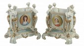 (2) GERMAN PORCELAIN CARYATID