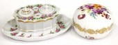 (2) GERMAN PORCELAIN INKWELL D