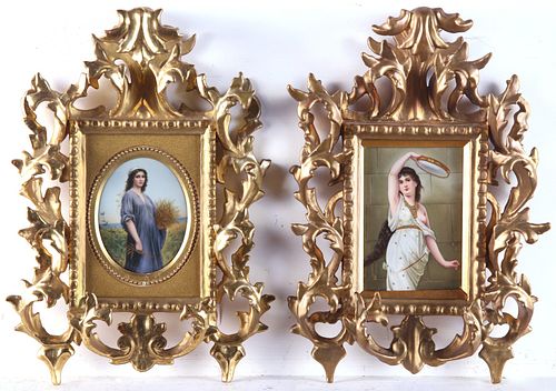 2 GERMAN PORCELAIN PLAQUES