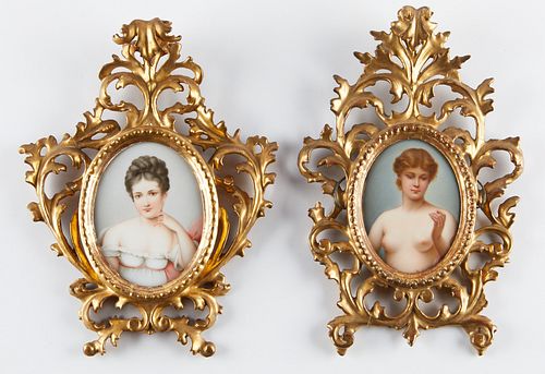 2 GERMAN PORCELAIN PORTRAIT