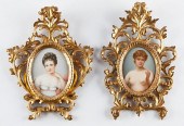 2 GERMAN PORCELAIN PORTRAIT PL
