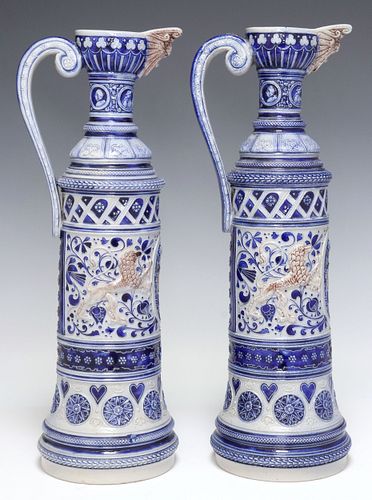 (2) GERMAN SALT-GLAZED STONEWARE