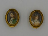 (2) GILT BRASS RING BOXES. 19T