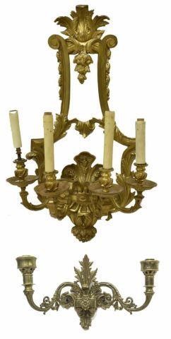 (2) GILT BRONZE & GILT METAL