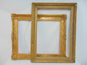 2 GILT FRAMES, CARVED WOOD & G