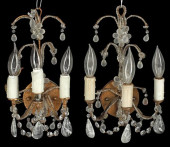 (2) GILT-METAL &AMP; ROCK CRYS