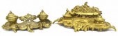 (2) GILT METAL ENCRIER DOUBLE
