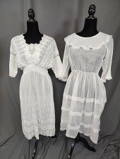 2 Girls Edwardian White Cotton