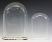 (2) GLASS DISPLAY DOMES OR CLO