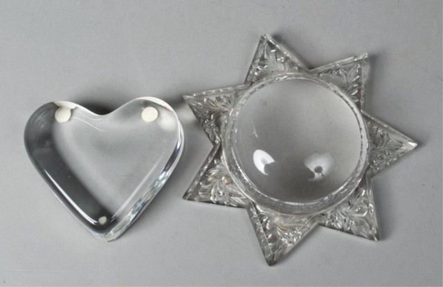 (2) Glass Paperweights including