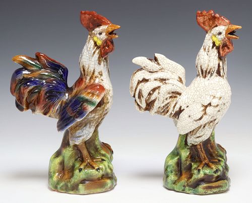 (2) GLAZED CERAMIC MODELS OF