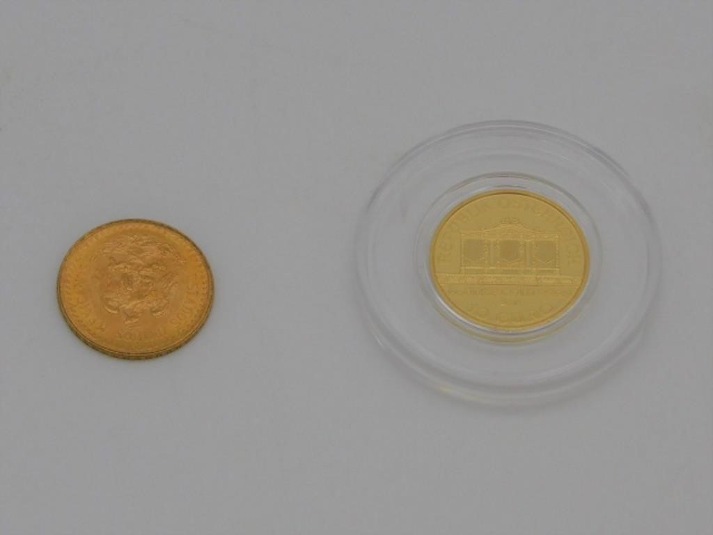 (2) GOLD COINS, TO INCLUDE: A