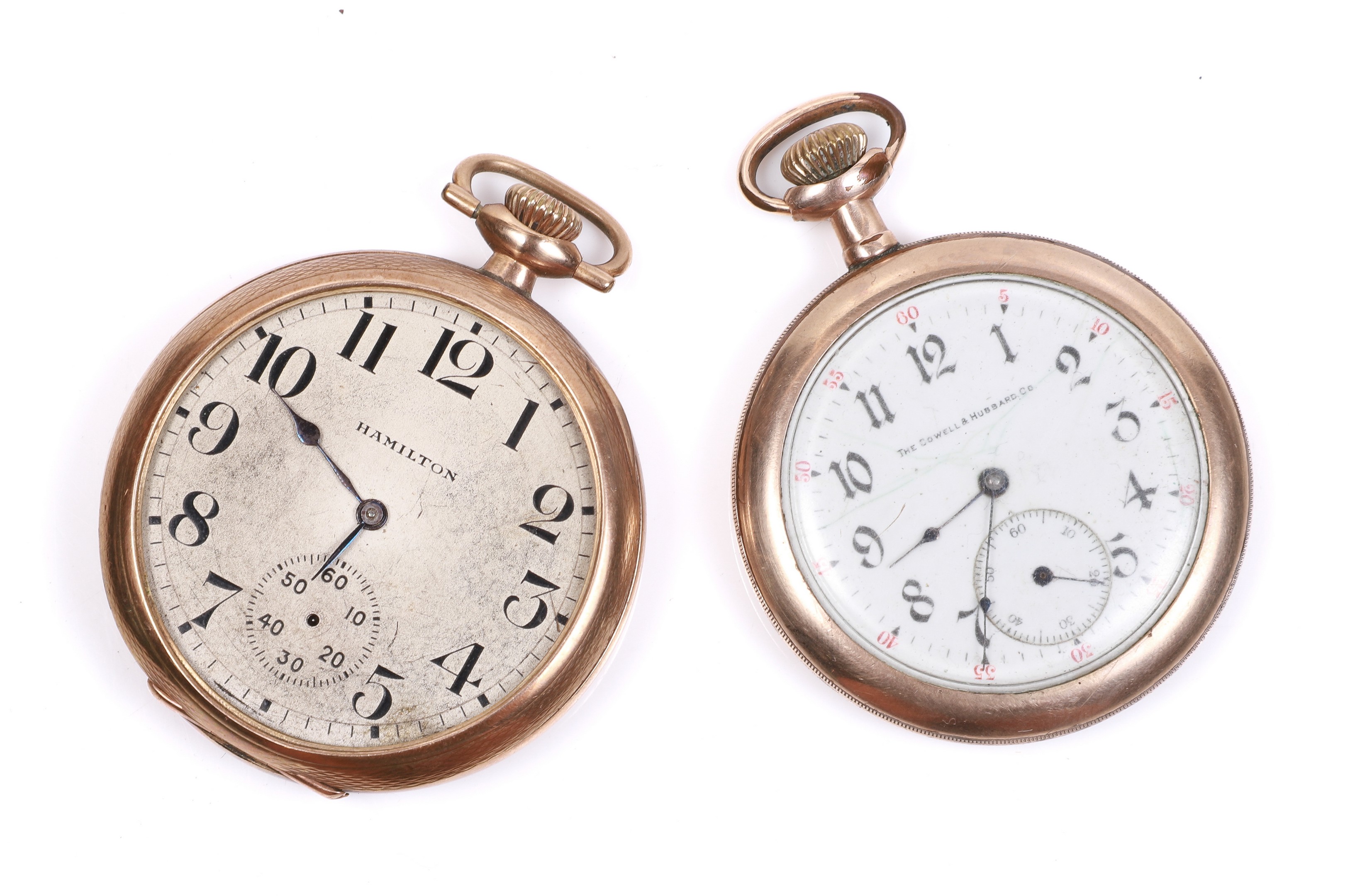 (2) Gold filled pocket watches to