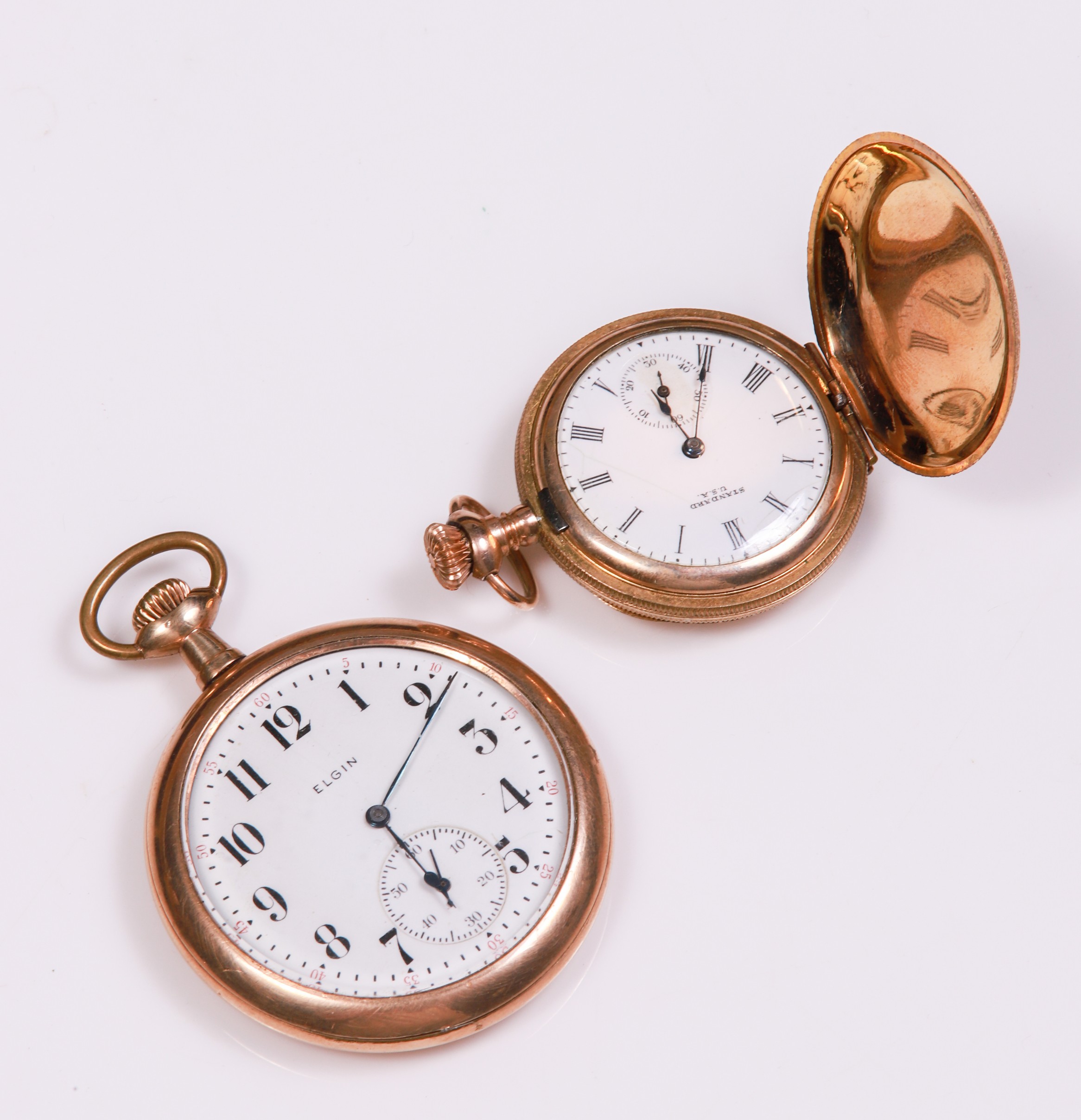 (2) Gold filled pocket watches to