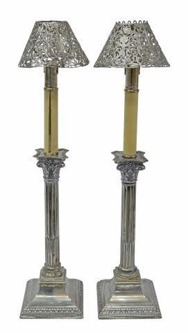 (2) GORHAM SILVER PLATE COLUMN