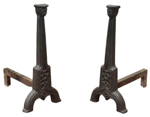 (2) GOTHIC REVIVAL CAST IRON