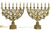 (2) GOTHIC REVIVAL GILT METAL