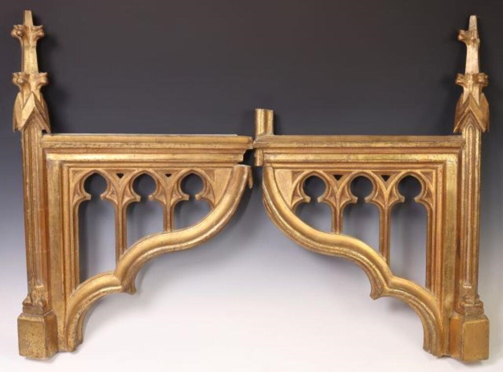 (2) GOTHIC REVIVAL GILTWOOD