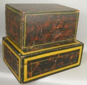 2 GRAIN PAINTED DRESSER BOXESc