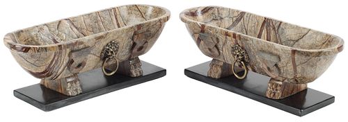 (2) GRAND TOUR STYLE MARBLE