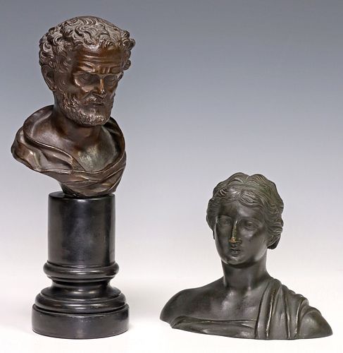 (2) GRAND TOUR STYLE PATINATED