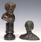 (2) GRAND TOUR STYLE PATINATED