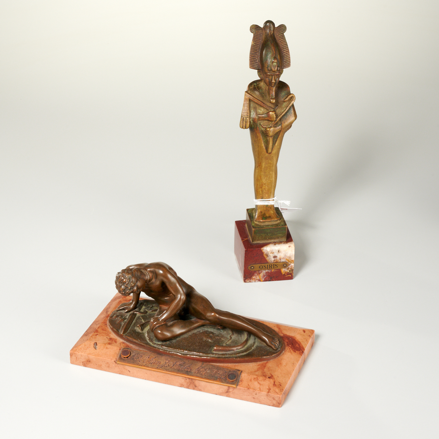 (2) GREEK & EGYPTIAN STYLE BRONZES,