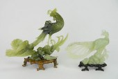 2 GREEN STONE CARVINGS2 Green